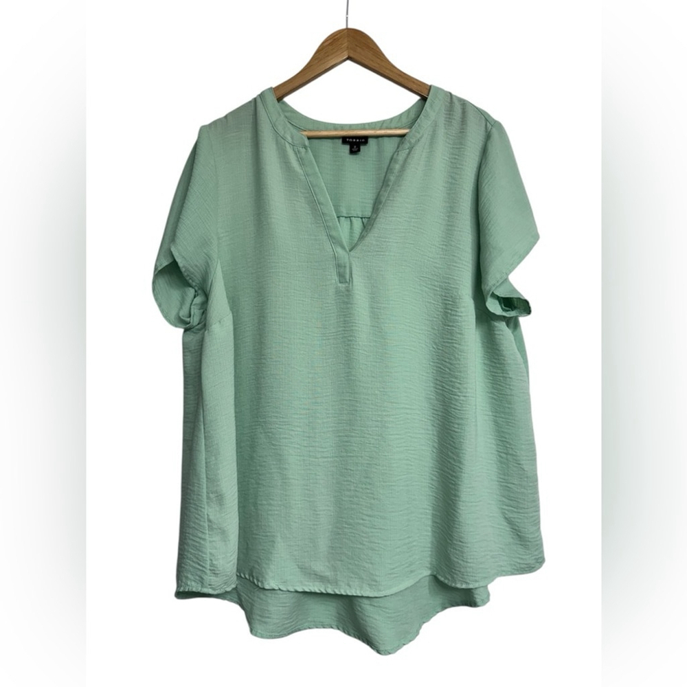 Torrid Mint Green Textured Blouse – Size 2